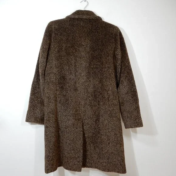 SOFIA CASHMERE Wool & Suri Alpaca Blend Car COAT Size 12 L Brown NEW $1195 - Picture 7 of 11